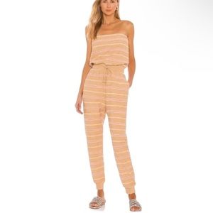 Revolve L Space sunrise striped north Shore strapless jumper jumpsuit medium